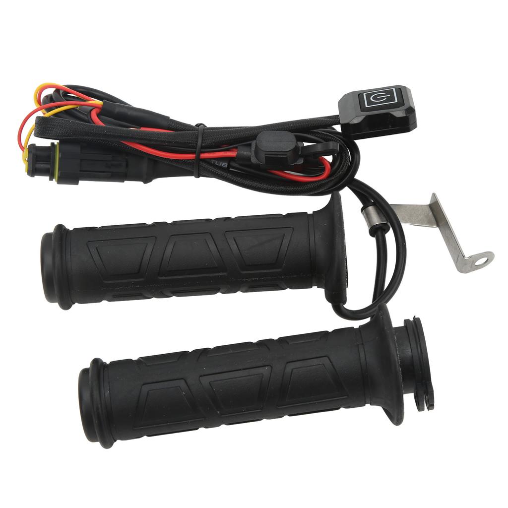 Motorcycle Heated Hand Grip 3 Levels Temperature Adjustment Electric Hand Grips for 22mm Pipe