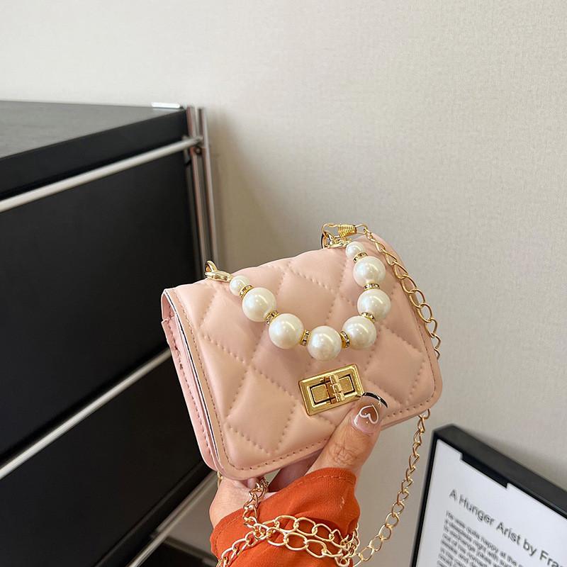 Crossbody Pearl Childrens Bag With Lightweight Design For Fresh Color Solid