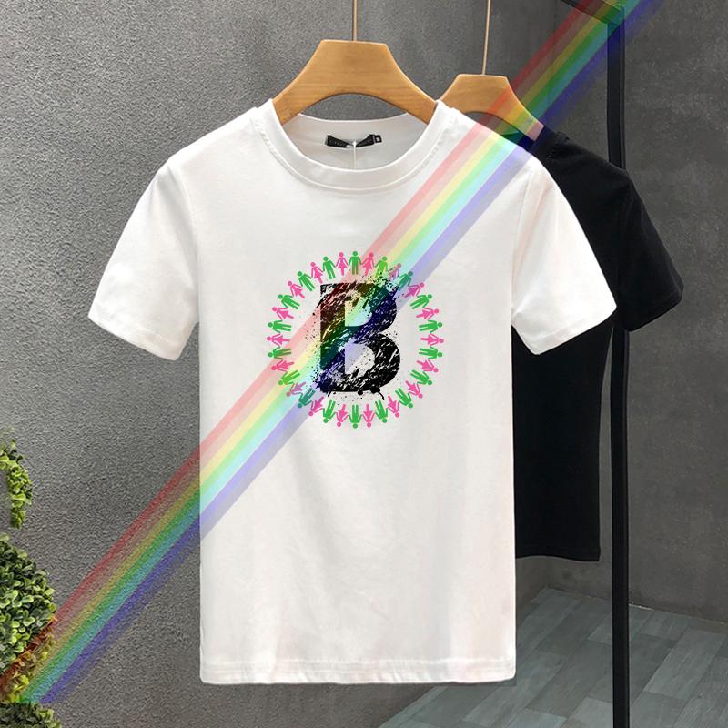 New High Quality Luxury Brand 100% Cotton Design B Printing Tees Summer Harajuku Men/Women Short Sleeve T-shirt Asian Size S-5XL