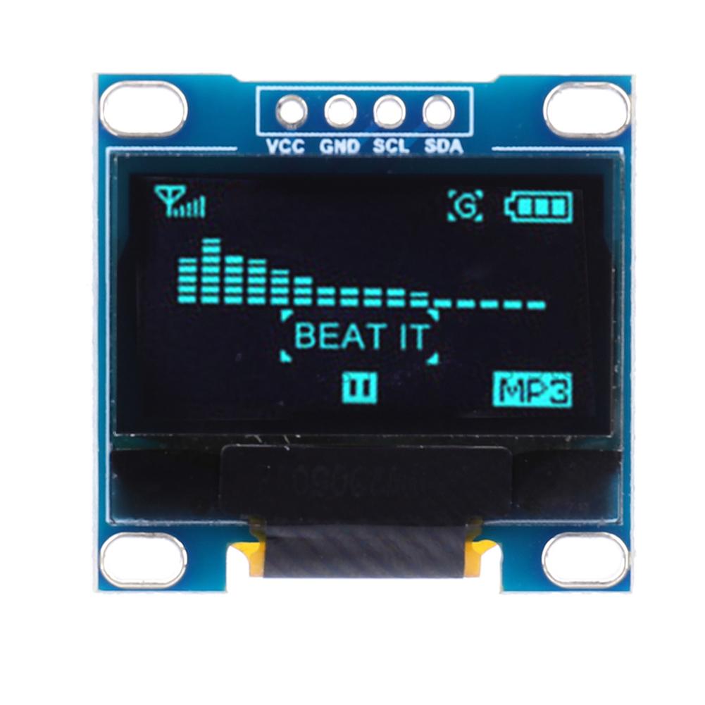 Micro Breakout Screen 128*64 Display Screen Circuit Board 4 Pin DC 3.3-5V I2C IIC White/Blue/Yellow Blue Electronic Components
