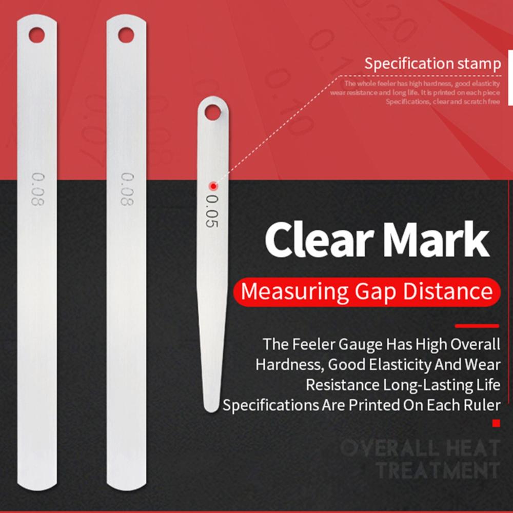 Metering Tappet Valve Stainless Steel Measuring Tool Feeler Gauge Thickness Gauge Gap Filler