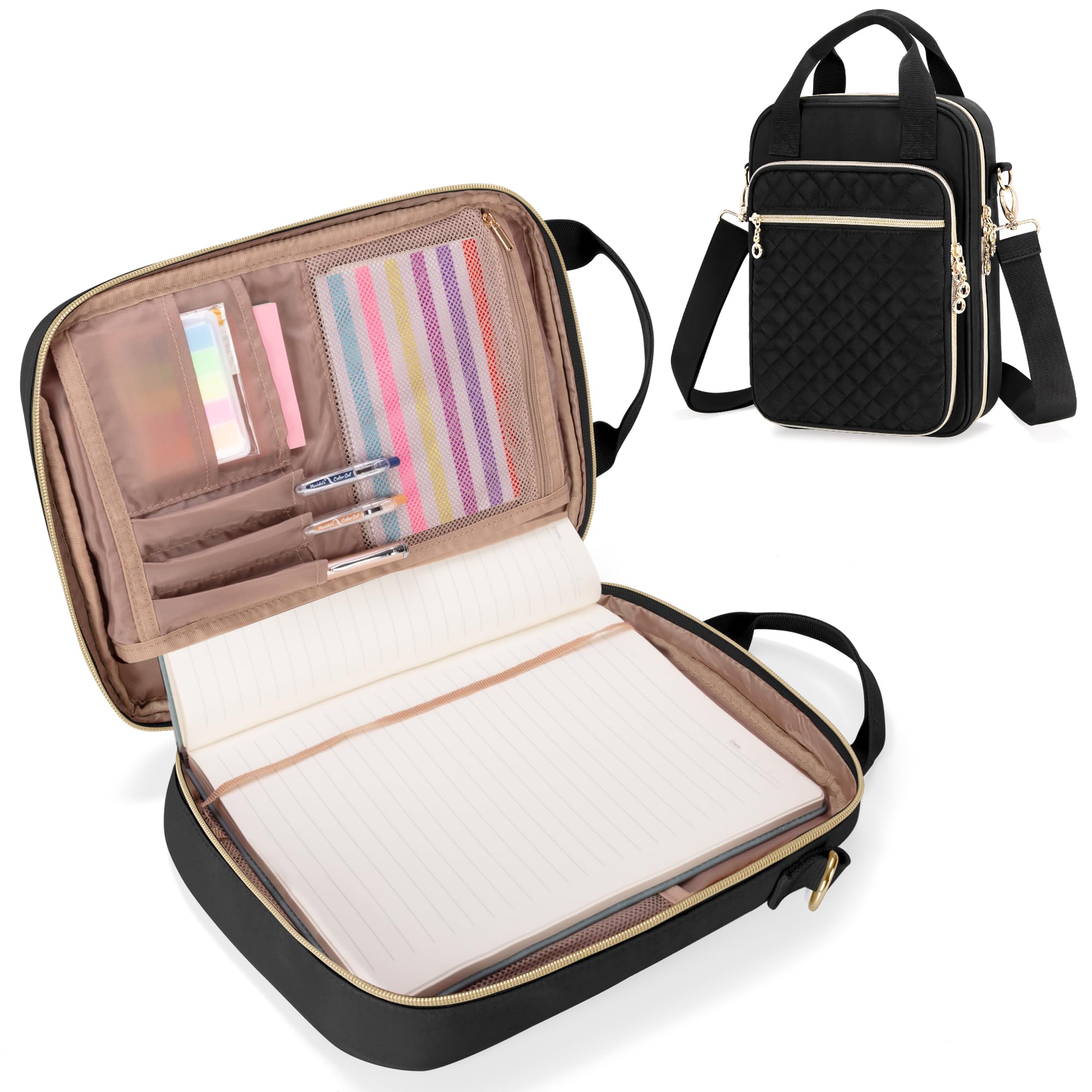 

Teamoy B5 Notebook Shoulder Diary Planner Cover with Pen Black Cover, Bag, Cover, Holder, Storage, Portable, Unisex, чорний