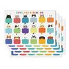 Cute Cartoon Name Stickers Labels Identification Badges Animal Design Adhesive for Conference Office School Home 90PCS