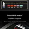 Stainless Steel Silicone Window Squeegee - Ideal for Cleaning Glass in Bathrooms, Restaurants, and Hotels.