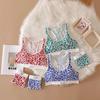 Damen Nahtloses BH-Set Slips Tiefer Bund Leopard Bralette Lingerie-Set V-Ausschnitt Sport-BH Baumwolle Sexy Unterwäsche-Set
