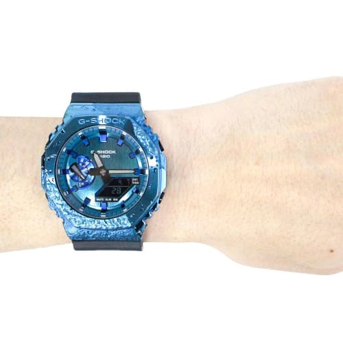 Casio G-Shock 40th Anniversary Adventurer's Stone Men's Watch, Black/Blue, GM-2140GEM-2A