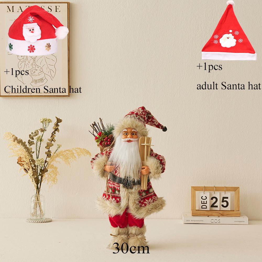 2025 Santa Claus Doll Indoor and Outdoor Christmas Tree Home Mall Window Decorations Ornaments Children's New Year Party Gift