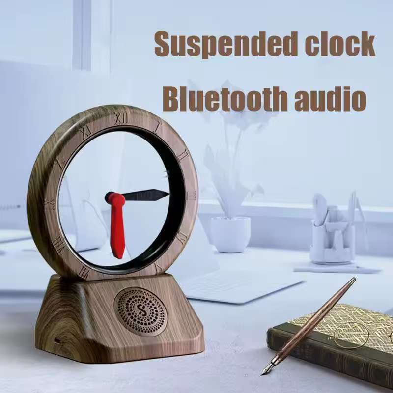 Retro Floating Clock, Creative Indoor Watch Clock, Living Room Decoration, Desktop Clock, Luxurious Desktop Decoration, Bluetoot