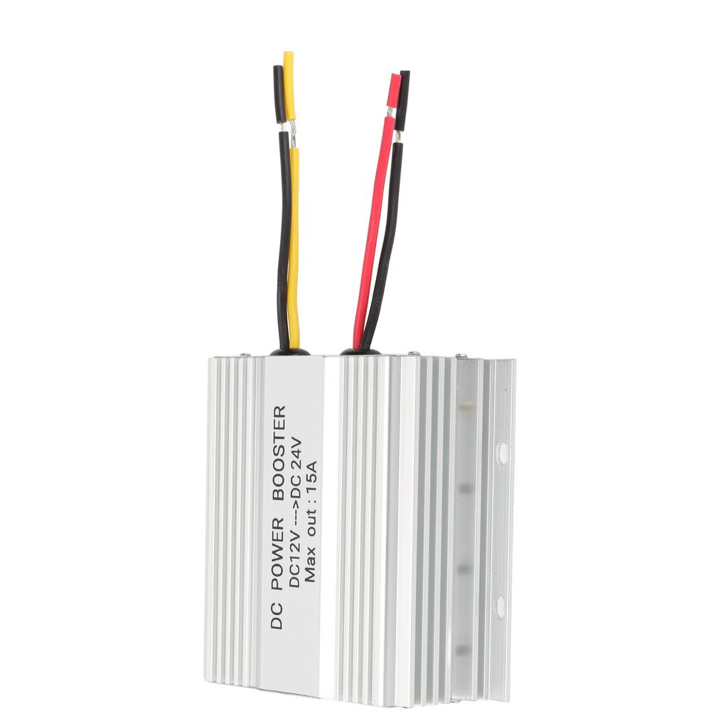 DC 12V to 24V Car Booster 15A 360W Aluminium Alloy Housing DC 12V to 24V Safe Stable DC Power Booster for Car Truck