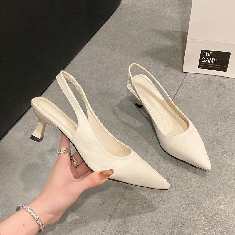 Fashion New Women Pointed Toe Heels Shoes Sandals Dress Party Fashion Summer Slippers New Walking Flip Flops Pumps Slides Zapatos Mujer