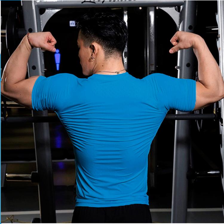 Jarní a letní módní pánské jednobarevné ležérní tričko s krátkým rukávem Pánské Pánské