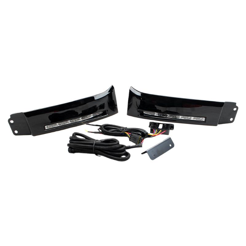 Toyota 07-13 Tundra/Red Shirt Front Fog Light & DRL Assembly TY671-LED-BK