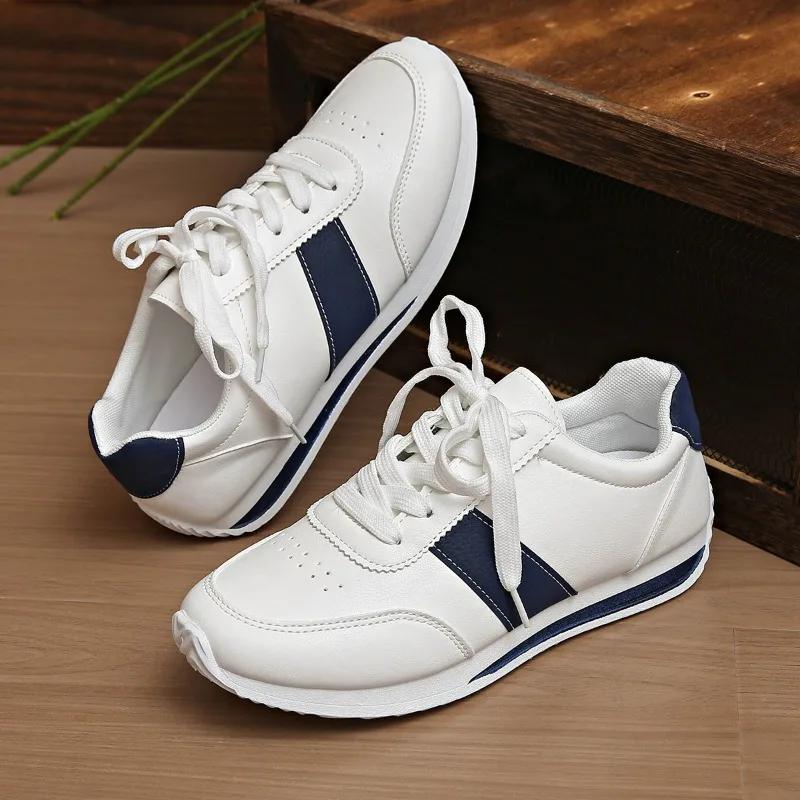 New Women Platform Sneakers Leather Patchwork Casual Sport Shoes Ladies Outdoor Fashion Running Shoes Woman Designer Shoes