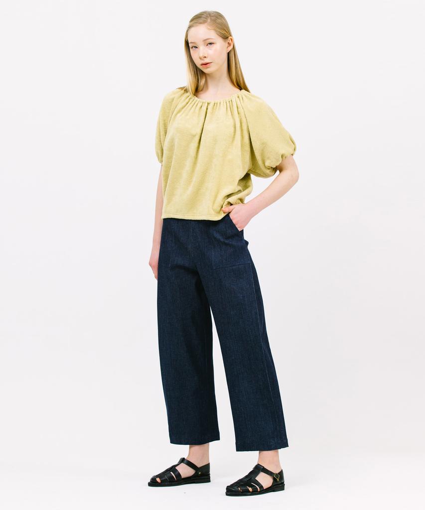 JUN BY JUN K Boucle String Top_Mustard
