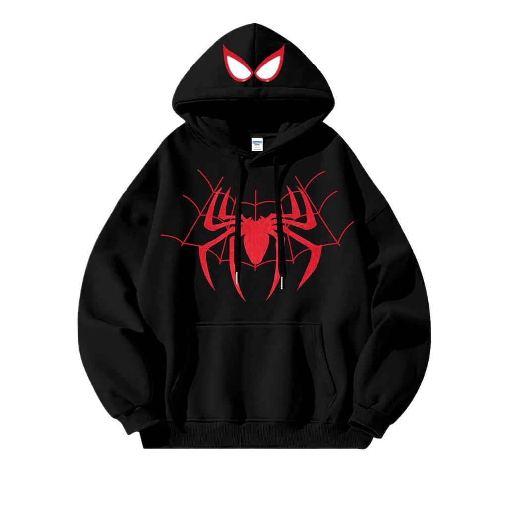 Style Américain Style Rétro Spiderman Dessin Animé Anime Périphérique Sweat à Capuche pour Homme au Printemps et en Automne Sweat à Capuche pour Parent Adulte