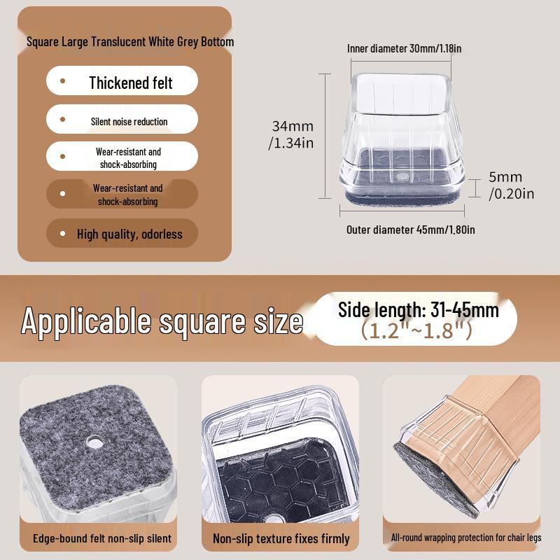 Silicone Chair and Table Leg Covers - Silent, Non-Slip Protection for Furniture