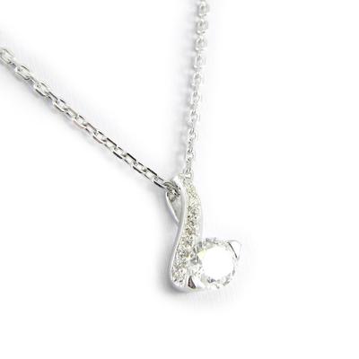 [H3224] - Collier Argent 'Scarlett' blanc