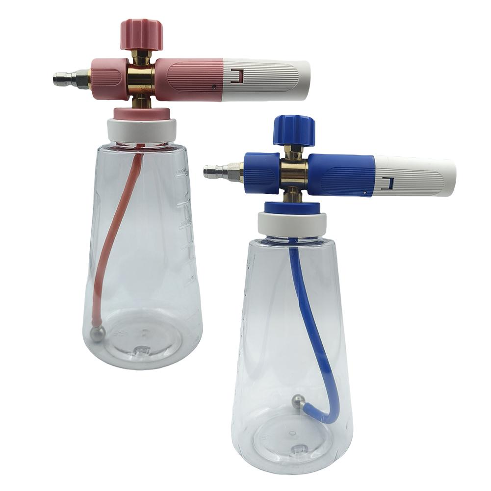 1L High-Pressure Foam Lance 1/4 Quick Connect Car Foam Water Gun Adjustable Air Pressure Foam Sprayer Car Wash Accessories