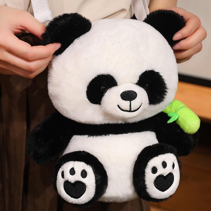 Adorable Plush Cartoon Panda Backpack For Kids Perfect For School And Play
