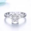 2026 Japanese and Korean Ins Fashion Snowflake Ring Women's Opening Adjustable High-end Zircon Ring Simple Trend Hand Jewelry