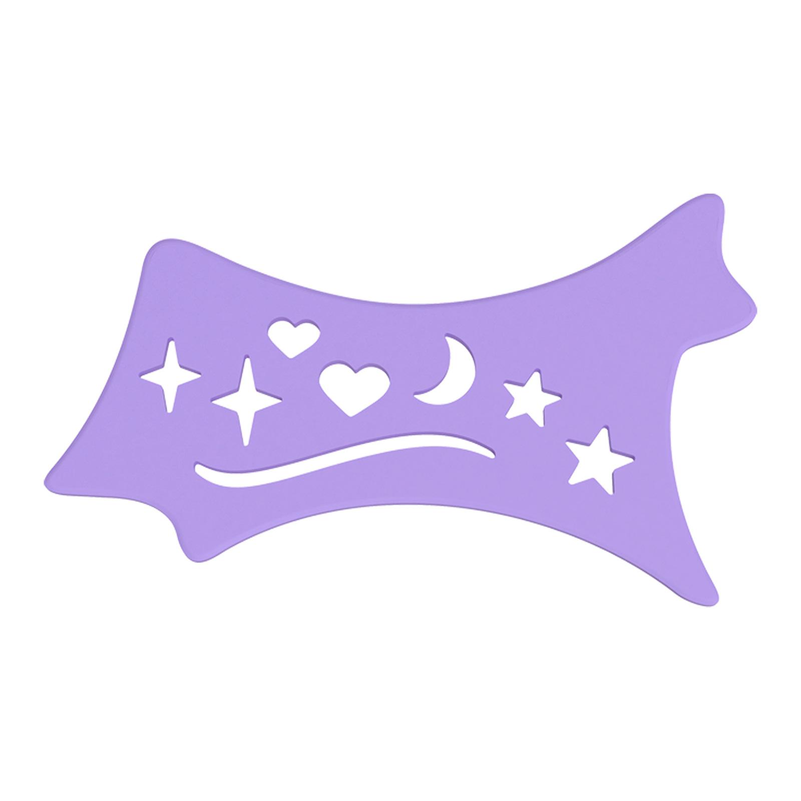 

Трафареты для теней для век Силиконовая подложка для подводки глаз Трафареты для подводки глаз Аппликаторы для теней для век Руководство по формированию контуров Инструмент для макияжа фиолетовый