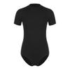 Mens Crew Neck Short Sleeve Leotard Undershirt Casual Solid Color Bodysuit Skinny Jumpsuit