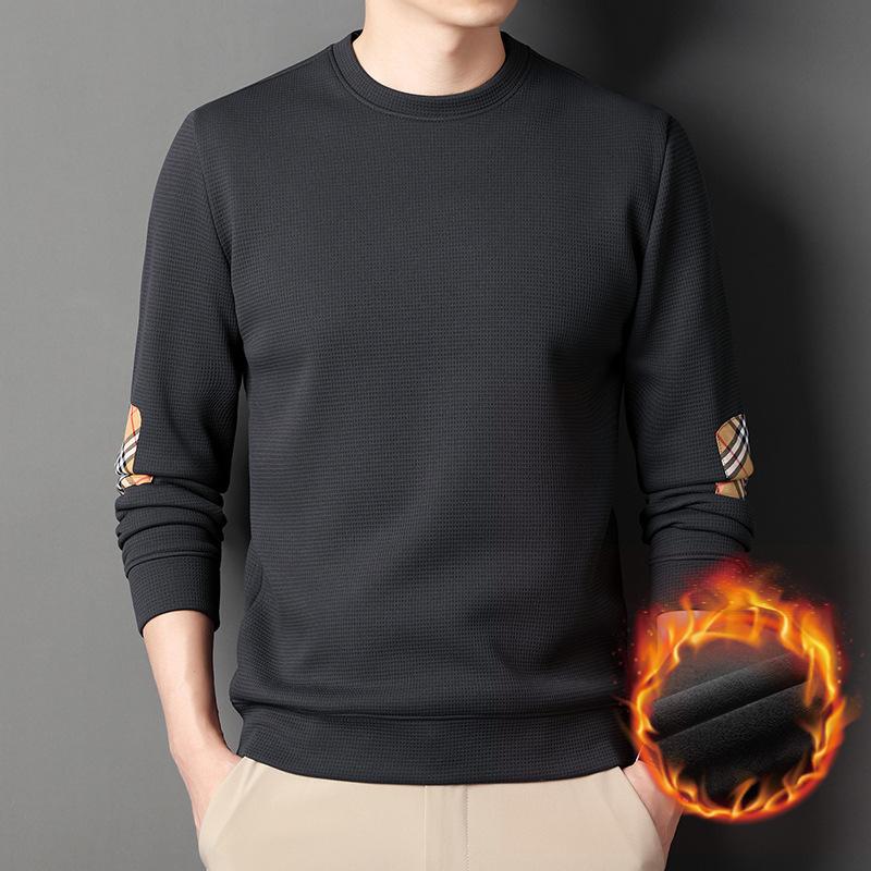 Long Sleeve T-shirt Men's Winter New Youth Korean Round Neck Set Sweater