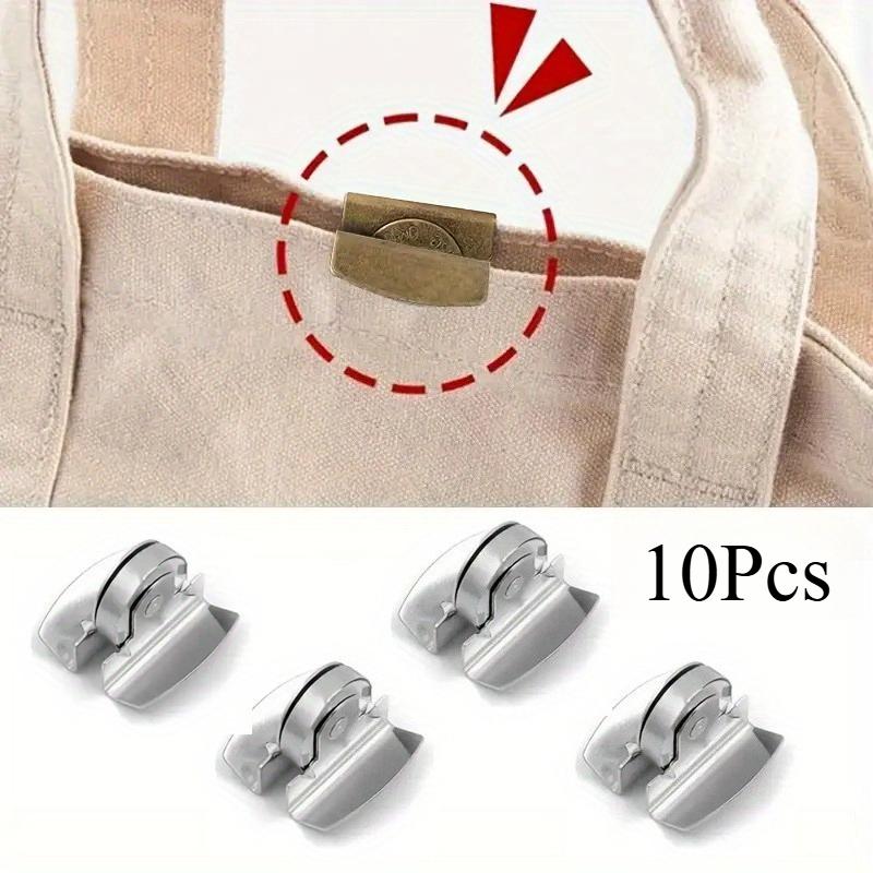 10 ks Magnetický uzávěr Klipy na tašku z umělé kůže Neviditelný hladký kovový patentní uzávěr pro kabelku peněženku DIY řemeslné doplňky