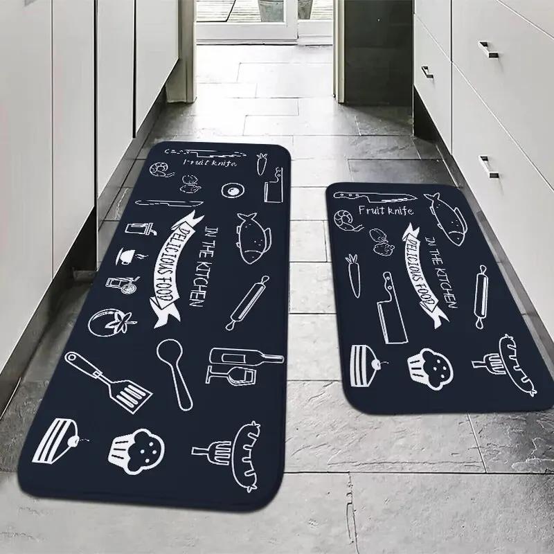 Crystal Pile Dining Rugs Entryway Entry Door Mat Kitchen Non-Slip Dirty Resistant Easy Care Carpet
