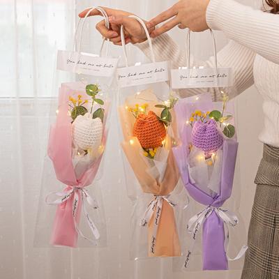 Hand-Knitted Flower Series - Tulip/Sunflower/Carnation Single Variety Available Eternal Keepsake Bouquet