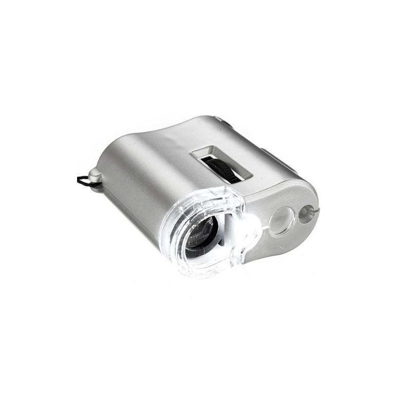 Microscope Loupe de Poche Portatif Mini de Qualité Supérieure Loupe de Bijoutier Avec Lumière LED