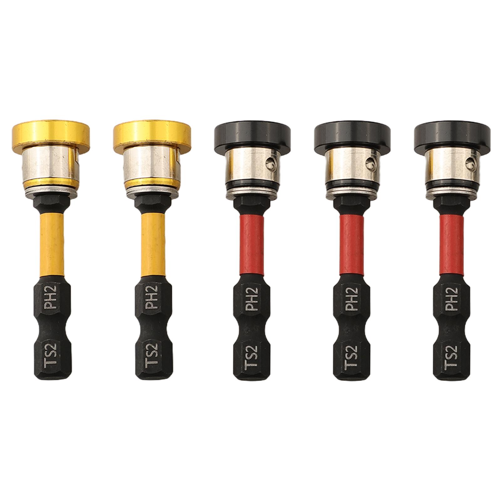 

5Pcs 50mm Magnetic Plasterboard Positioning Screwdriver Bits Hand Electric Drill Bit Hand Tool Accessories