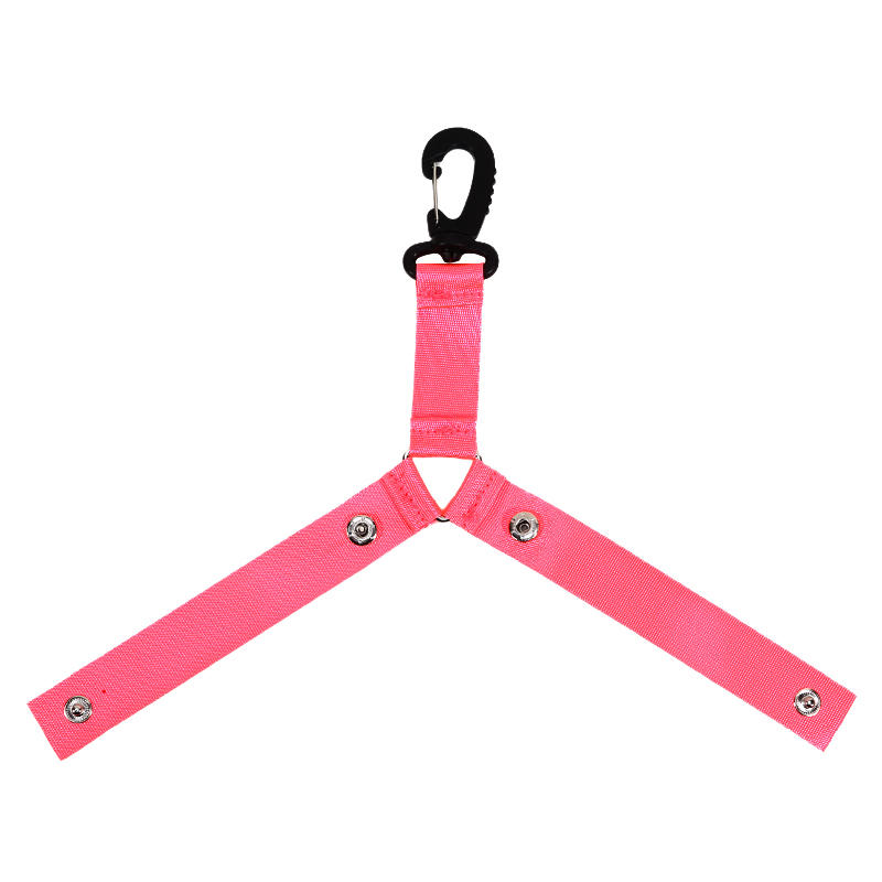 

Colored Ball Triangle Buckle Strap Backpack Strap Pom Holder Hanger With Button For Cheerleading Competition Game Team Sports рожевий