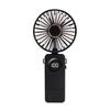 Ventilador de Mão com Cabeça Ajustável de 90 Graus Ventilador Mini Portátil Carregamento USB Bateria Grande Indicador de Bateria LED Ventilador