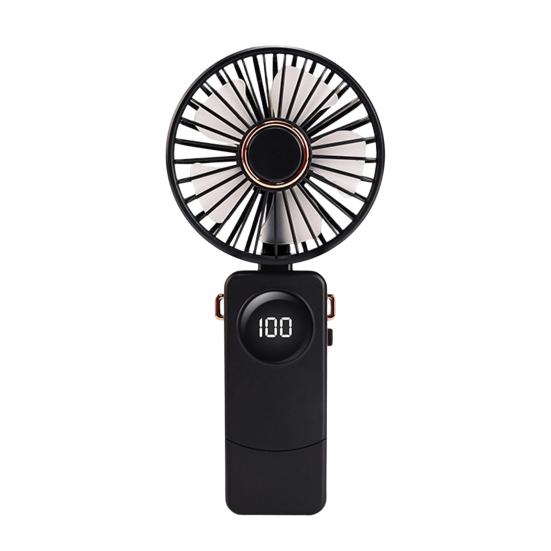 Handheld Fan 90-Degree Adjustable Head Portable Mini Fan USB Charging Large Battery LED Battery Indicator Fan чёрный