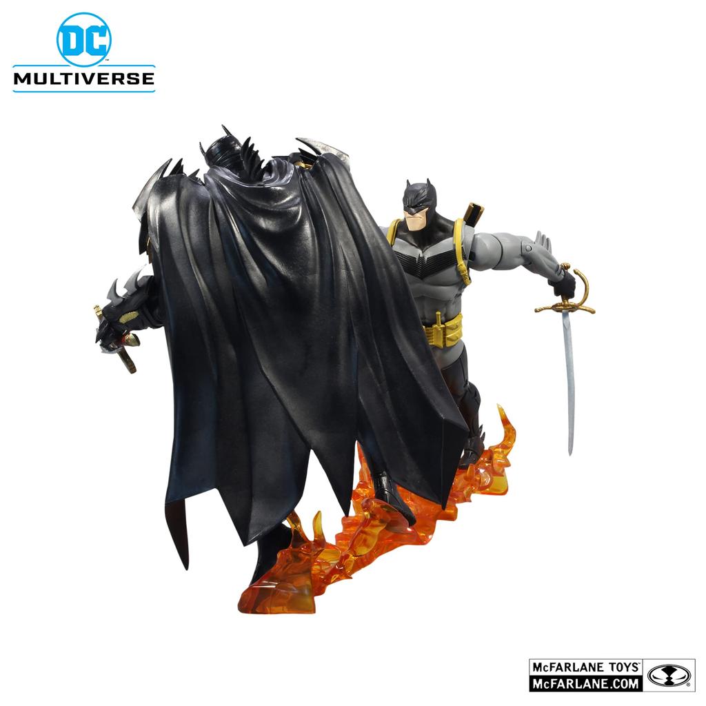 DC Multiverse DC Comics Curse of the White Night Batman vs 7 Inch Action Figure Black Batman/Azrael