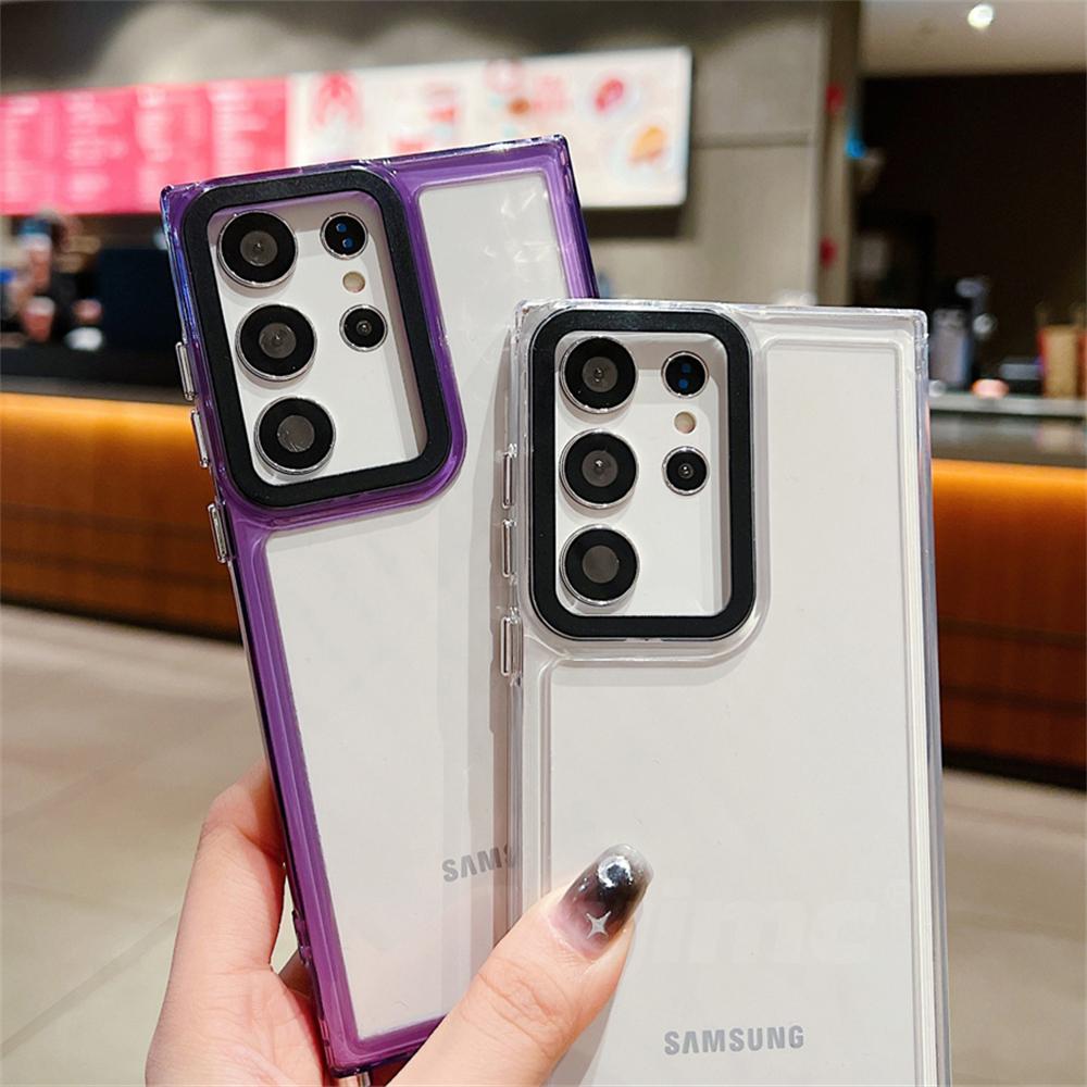 Shockproof  Strap Phone Case For Samsung Galaxy S24 Ultra S23 Plus S22 S21 S20 FE A24 A54 A14 Crossbody Cord Lanyard Clear Cover