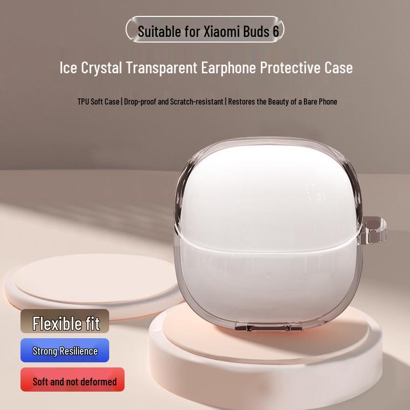 Xiaomi Buds 6 Transparent TPU Earphone Case - Drop-proof & Dust-proof Protection