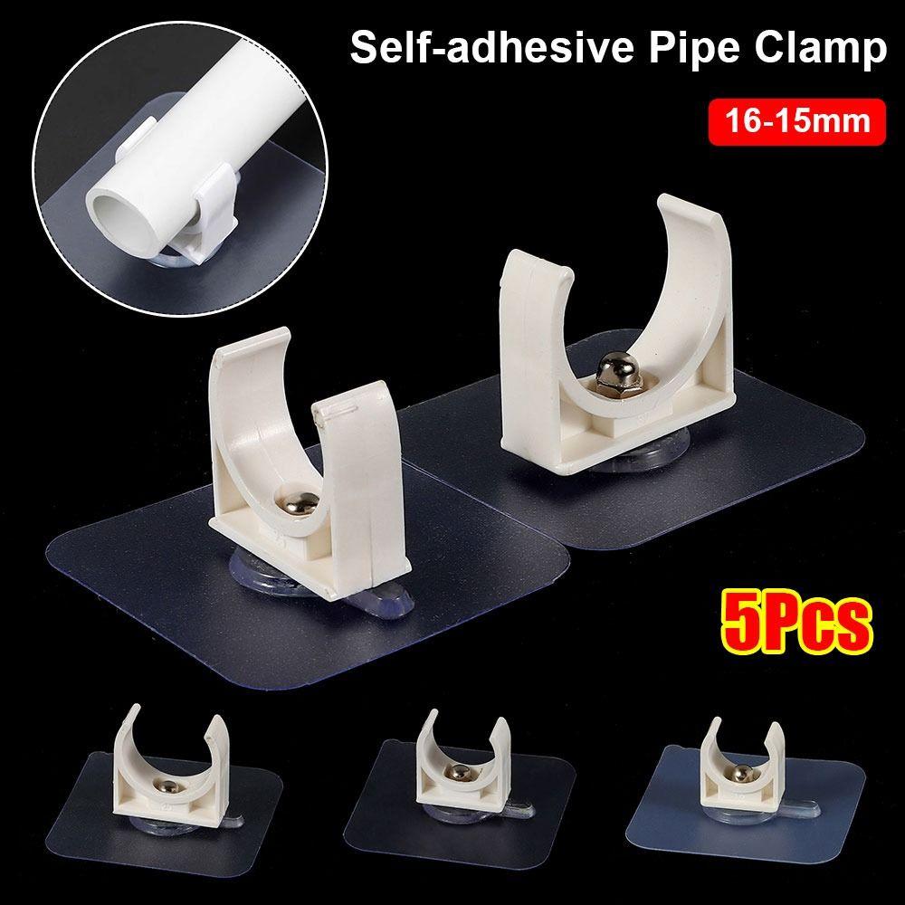 1/5Pcs Punch-free Self-adhesive Pipe Clamp Aquarium Fish Tank Tube Clip Connector