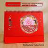2026 3D Red Festive Desk Calendar: Fine Carving, Hollowed-out Design, Wire-o Binding, Customized Logo Option