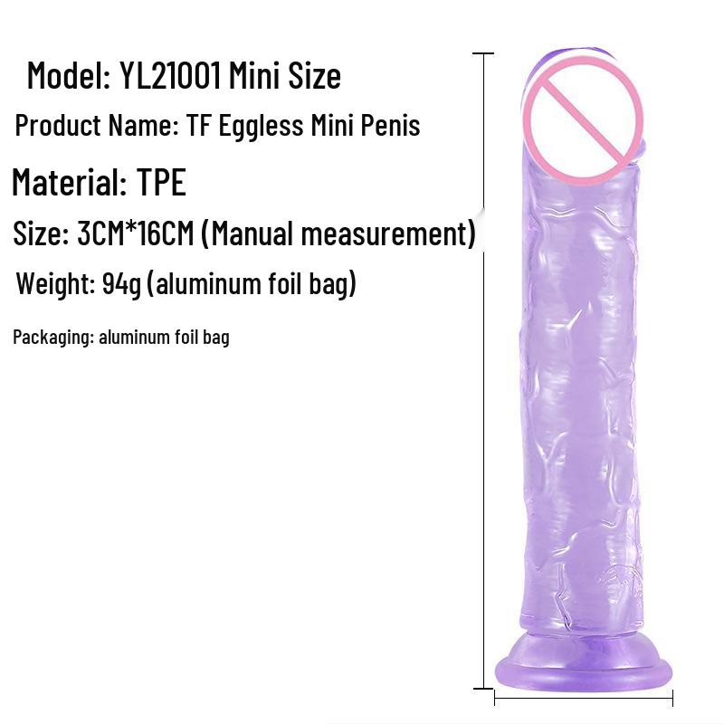 JiuXi Crystal Eggless Realistic Dildo - Large Size Adult Sex Toy for Women