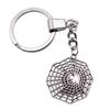 Gothic Floral Cross Keychain Religious Theme Pendant Key Ring 30mm Ring