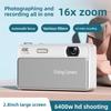 Sxhlseller 4K Digital Camera 64MP Retro Slide Camera with Compact Pocket Camera for Vlogging and Travel Recording - 2.8-inch Screen, (Silver)