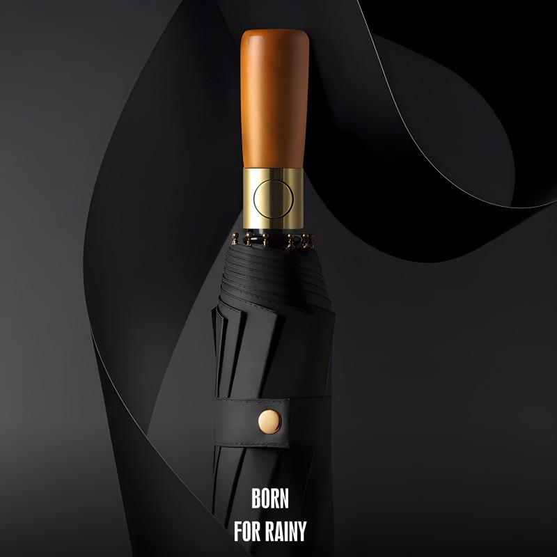 UV Protective Black Folding Sun Umbrella - Anti-Ultraviolet Women's Sunshade with Custom Logo