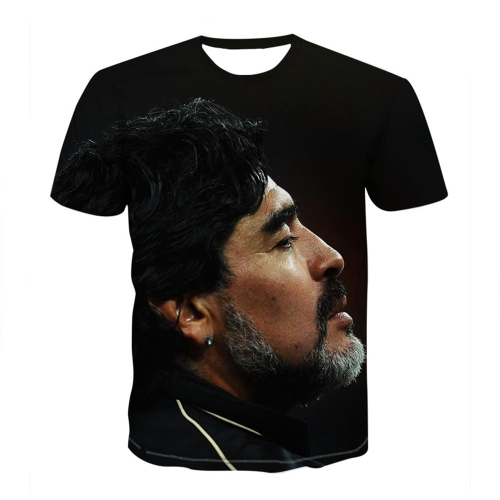 Summer  Fashionable Football Star Creative 3D Printing Support Football Fan Personalized Casual T-shirt