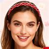 Sparkly Heart-Shaped Rhinestone Headband Adorable Valentine'S Day Theme Hair Accessory For Cute Hairstyle Perfect Gift For Women