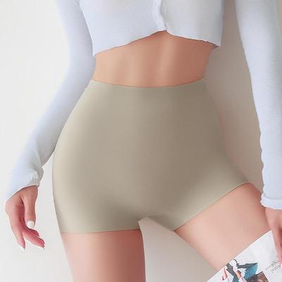 Seamless Women's Sports Shorts High-Waist Tummy Hips Safety Pants Panties Slim Shaping Underwear Ice Silk Boxer Briefs