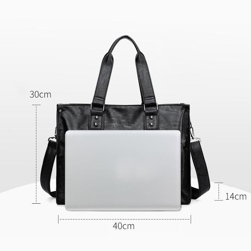 Men Briefcase Large-capacity Handbag Korean Casual Men's Messenger Retro Short-distance Travel Men's Bag