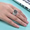 Vintage Matte Drip Oil 18K Gold Titanium Steel 16MM Ring Simple Minimalist European American Style