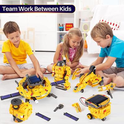 6-in-1 Solarbetriebenes STEM-Roboter-Bausatz DIY Pädagogisches Konstruktionsspielzeug für Kinder Wissenschaftliche Kreation Geschenk YK24